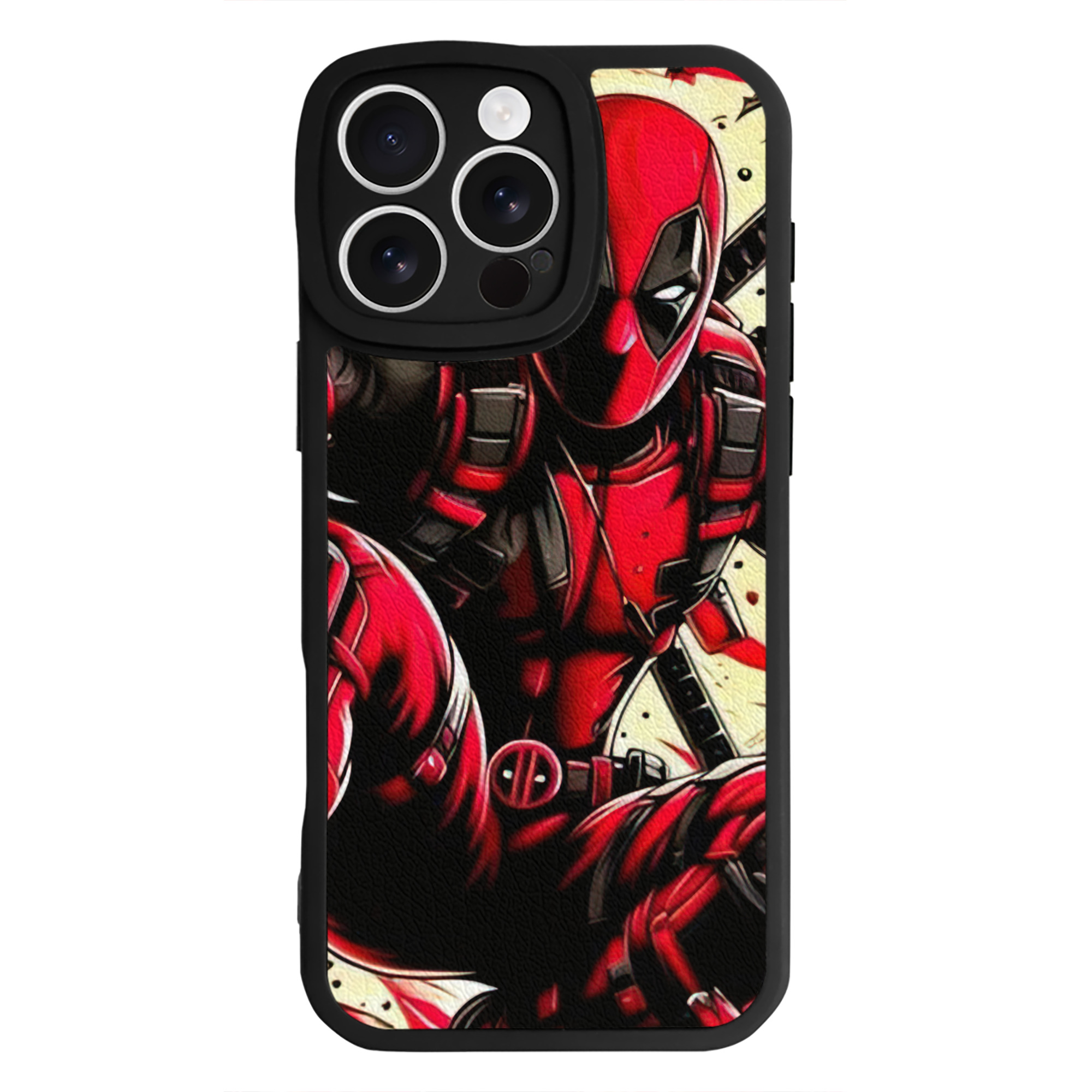（画像用） Deadpool デッドプール 【iPhone 16シリーズ対応】シリコンスマホケース（レザー調） 材質：シリコン